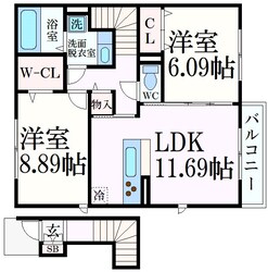 パルナシアン鴨子ヶ原の物件間取画像